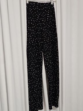 3 For $13.00! Stradivarius Black Wide-Leg Polka Dot Pants - Size XS